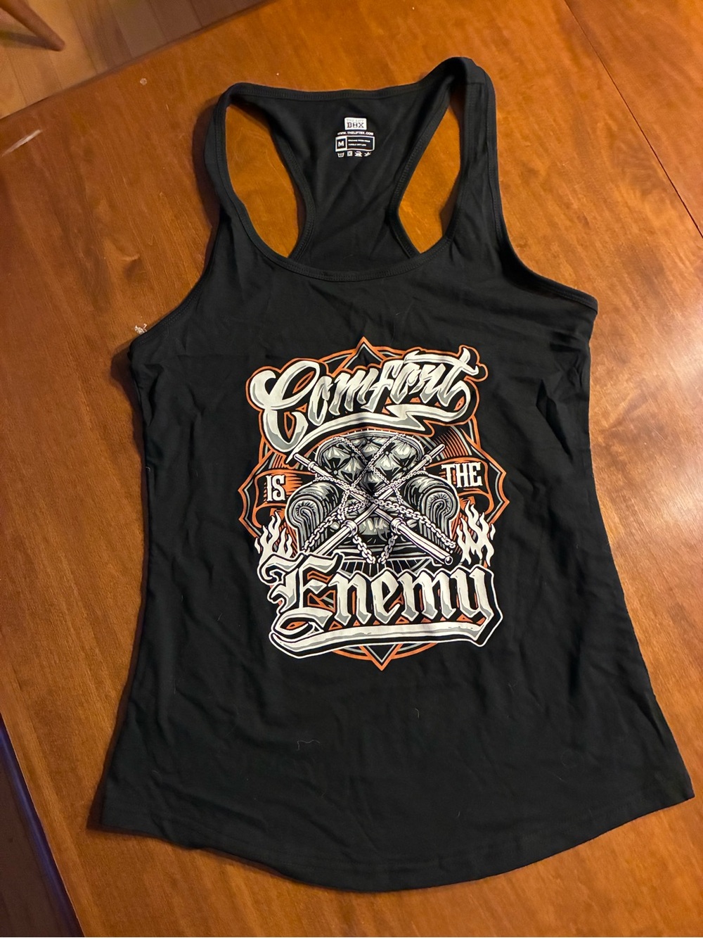 The Lift Box Tank Top Women's Sz Medium Black Workout Comfort is the Enemy